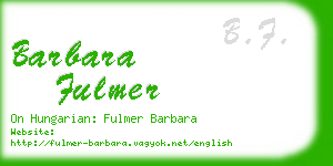 barbara fulmer business card